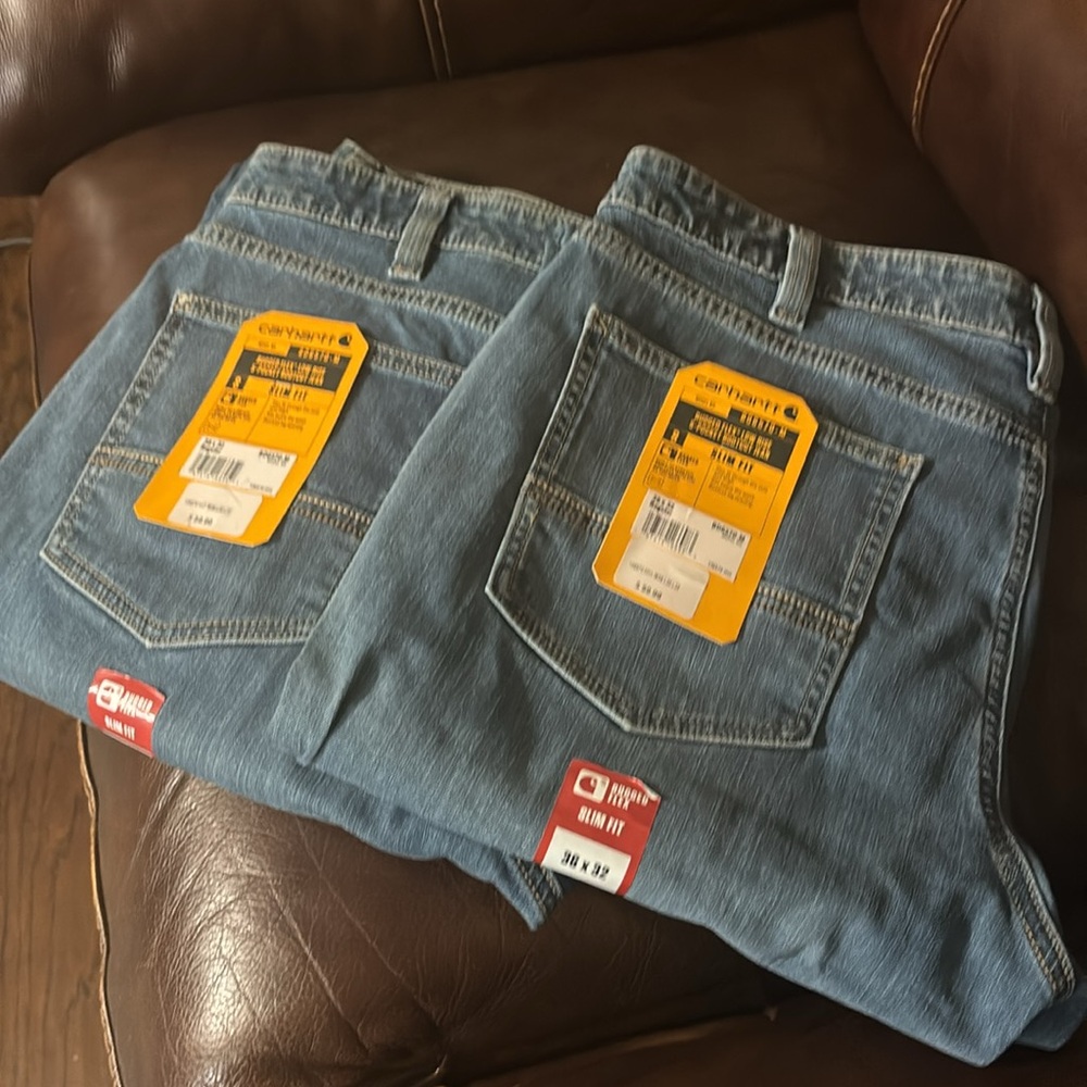 CARHARTT | BD6570M-M MEN’S RUGGED FLEX® SLIM FIT LOW RISE 5 Pocket BOOTCUT JEAN - Picture 6 of 7
